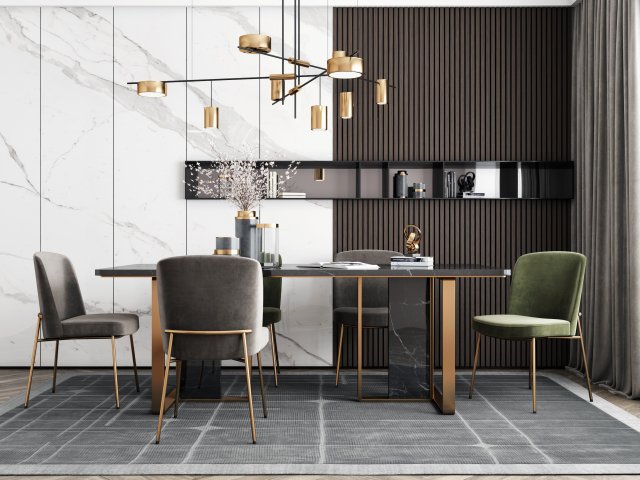 modern table and chair 3D मॉडल .c4d .max .obj .3ds .fbx .stl .blend 