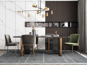 modern table and chair 3D Model