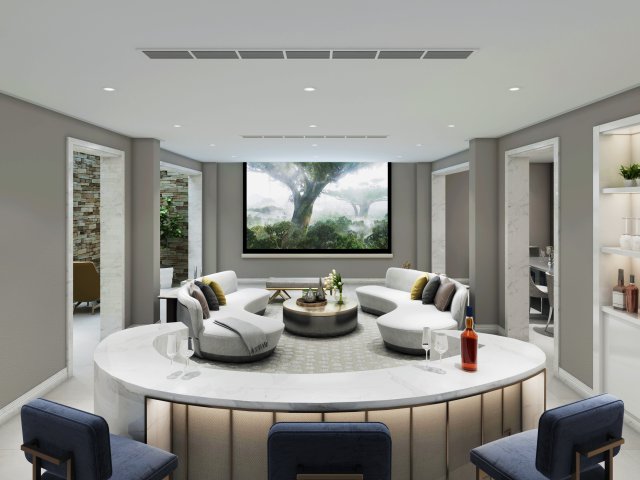modern living room 3D Модель .c4d .max .obj .3ds .fbx .stl .blend 