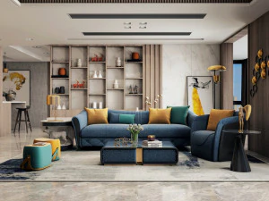 nowoczesny salon Model 3D