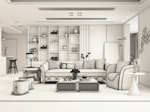 modern living room Modèle 3D