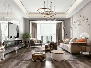 nowoczesny salon Model 3D