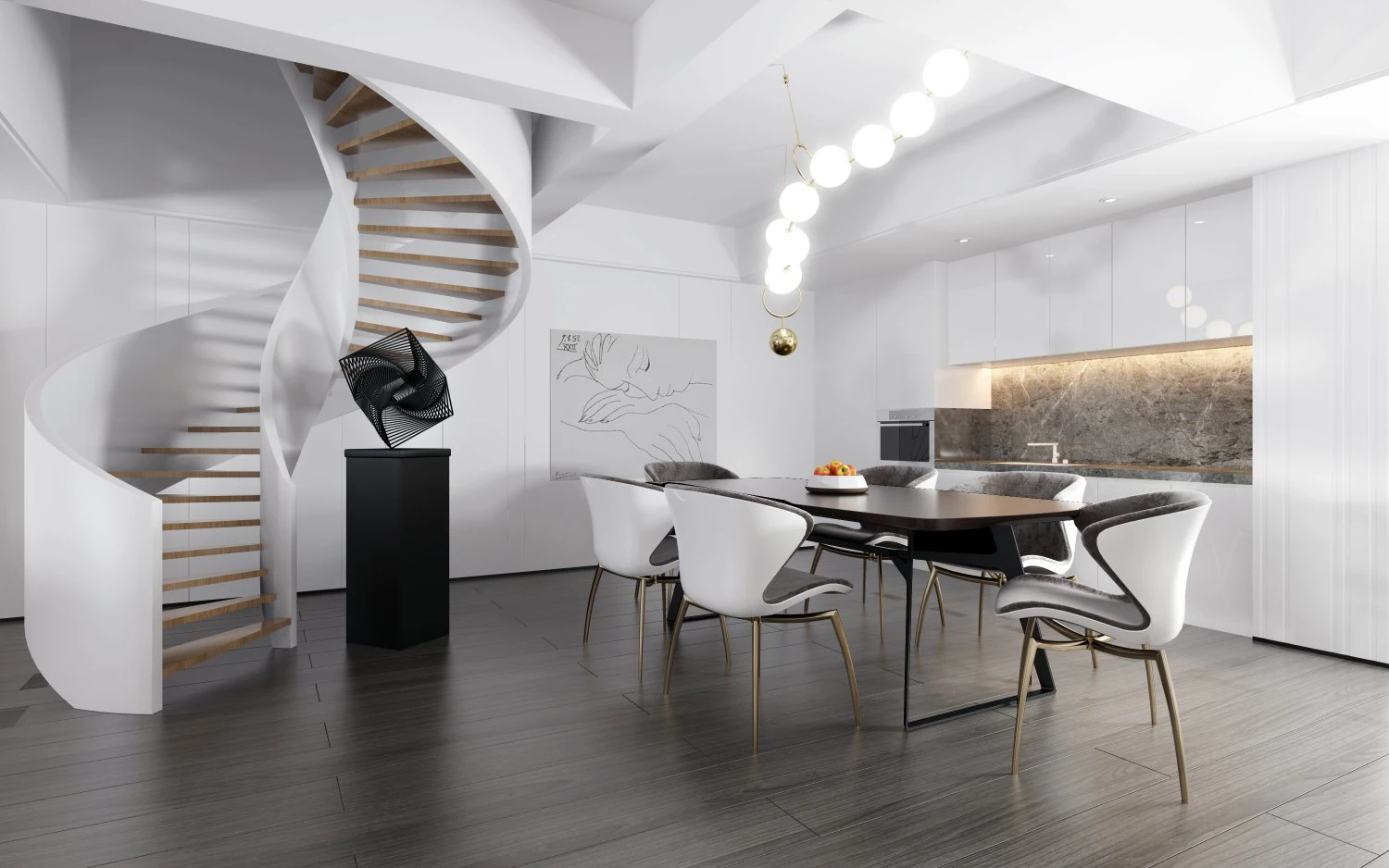modern living room 3D Model .c4d .max .obj .3ds .fbx .stl .blend 