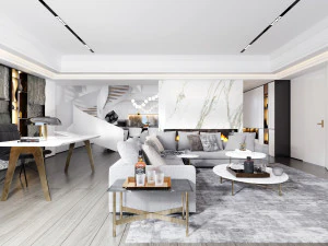 modern living room 3D Model