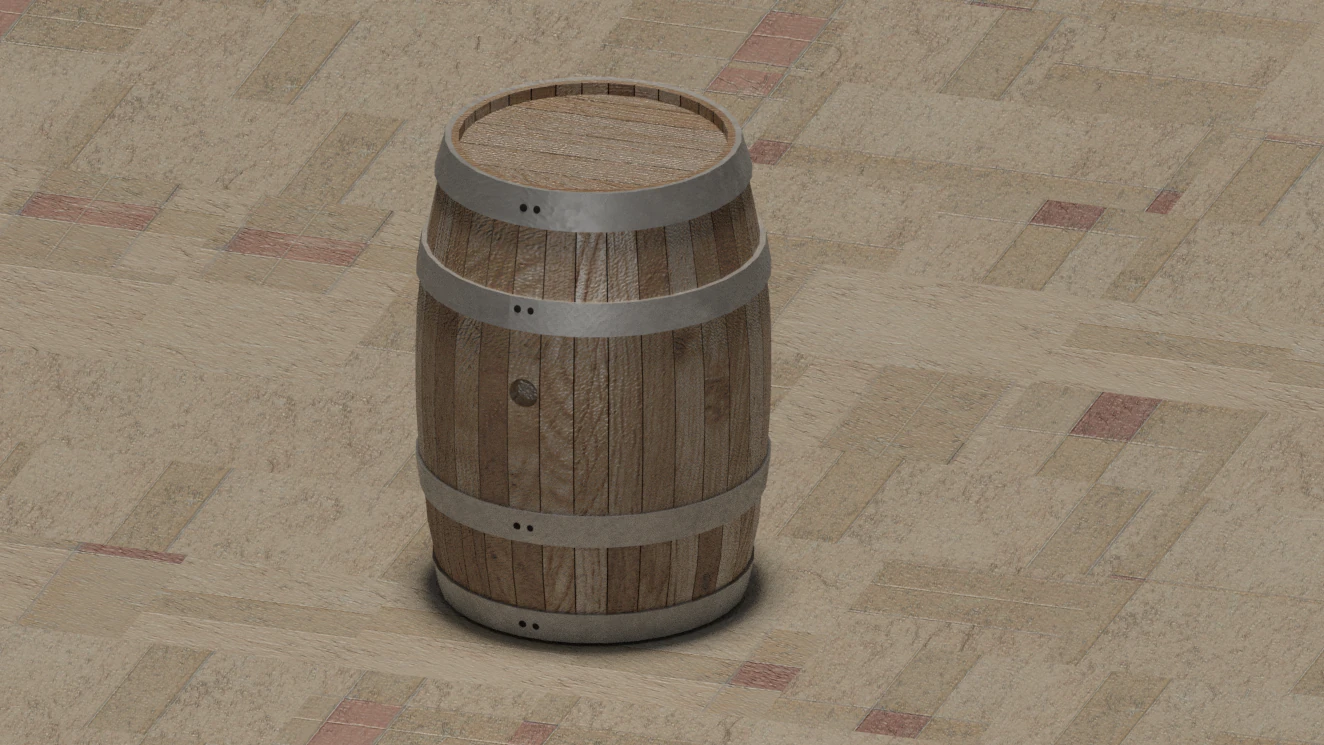 barril Modelo 3D .c4d .max .obj .3ds .fbx .stl .blend 
