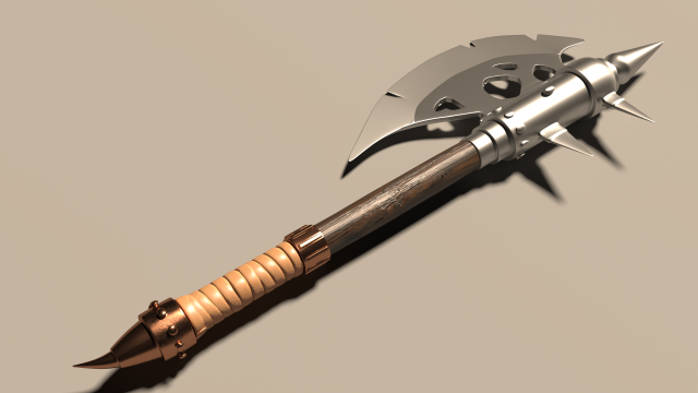 battle ax Model 3D .c4d .max .obj .3ds .fbx .stl .blend 