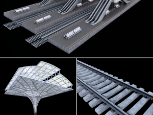train station 3Dモデル