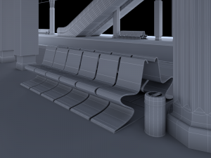 train station 3Dモデル
