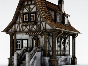 पुराना मध्ययुगीन घर 3D मॉडल