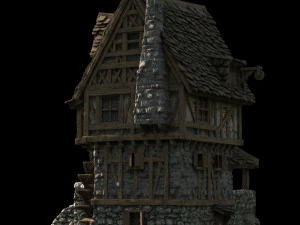 moinho de &aacute;gua Modelo 3D