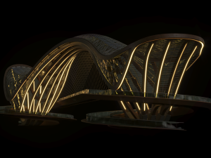 elevated pedestrian crossing Model 3D