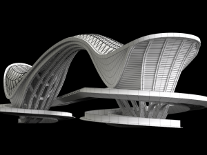 elevated pedestrian crossing Model 3D