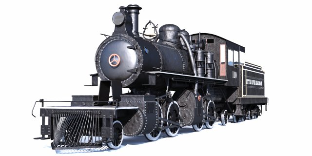 locomotive Model 3D .c4d .max .obj .3ds .fbx .stl .blend 