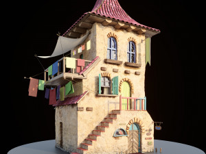 multifunctional medieval center 3D 모델
