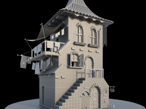 multifunctional medieval center 3D Modell