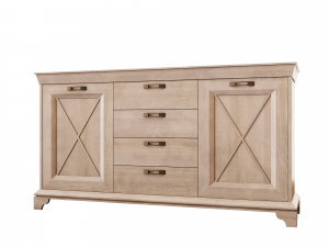 chest of drawers and 2 tv stands with shelf from forte - kashmir 3D Model