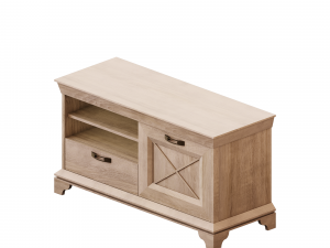 chest of drawers and 2 tv stands with shelf from forte - kashmir 3D Model