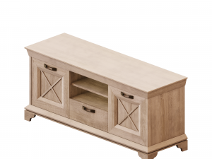 chest of drawers and 2 tv stands with shelf from forte - kashmir 3D Model