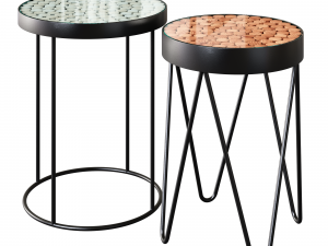 halmar naturo coffee tables 3D 模型