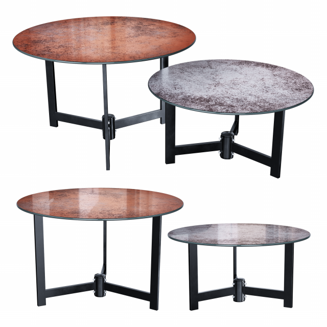 halmar twins set of 2 coffee tables gray - brown 3D Model .c4d .max .obj .3ds .fbx .stl .blend