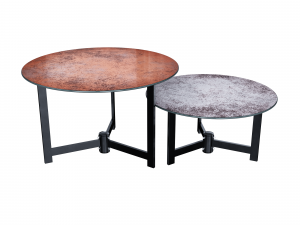 halmar twins set of 2 coffee tables gray - brown 3D Model
