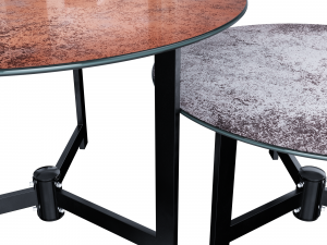halmar twins set of 2 coffee tables gray - brown 3D Model