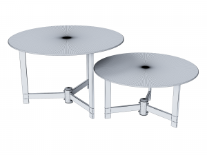 halmar twins set of 2 coffee tables gray - brown 3D Model