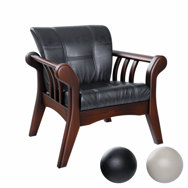armchair visit 3D 模型 .c4d .max .obj .3ds .fbx .stl .blend 