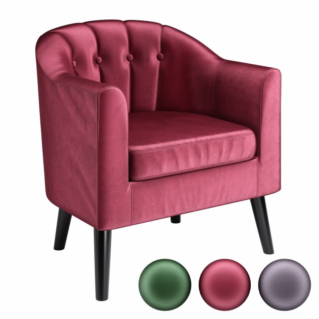 halmar armchair marshal 3D Model .c4d .max .obj .3ds .fbx .stl .blend 