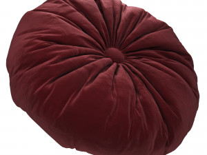 set of round decorative pillows 3D 模型
