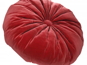 set of round decorative pillows 3D Model