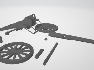 Krupp 1880 war of the pacific 3D 打印模型