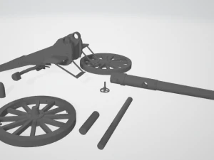 Krupp 1880 war of the pacific 3D Print Model