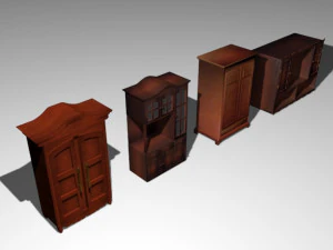 meubles anciens XIX&egrave;me si&egrave;cle Modèle 3D