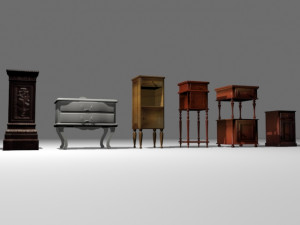 old furnitures for bedroom 3Dモデル
