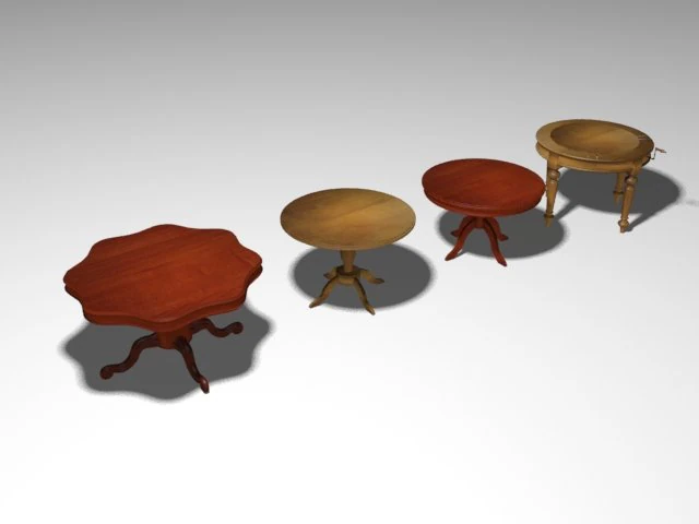 round tables 3D Model .c4d .max .obj .3ds .fbx .stl .blend