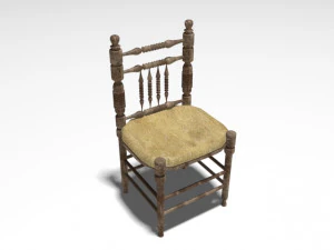 chairs old and rustic models 3D Model