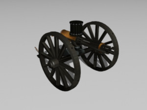 gatling 3D-printmodel