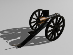 gatling Modèles 3D en vedette