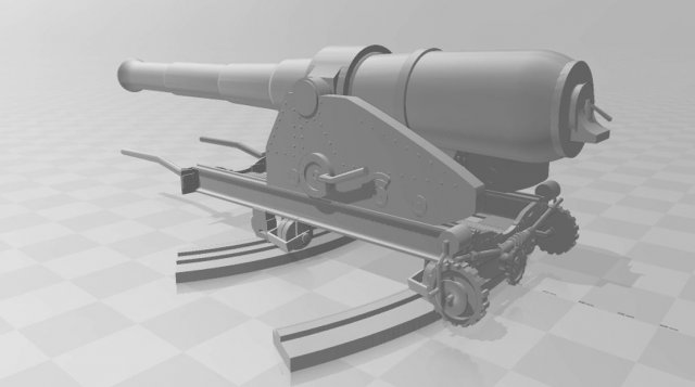 elswick 180 lb cannon angamos ship 1880 3D Print Model .c4d .max .obj .3ds .fbx .stl .blend 