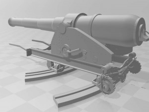 elswick 180 lb cannon angamos ship 1880 3D-printmodel