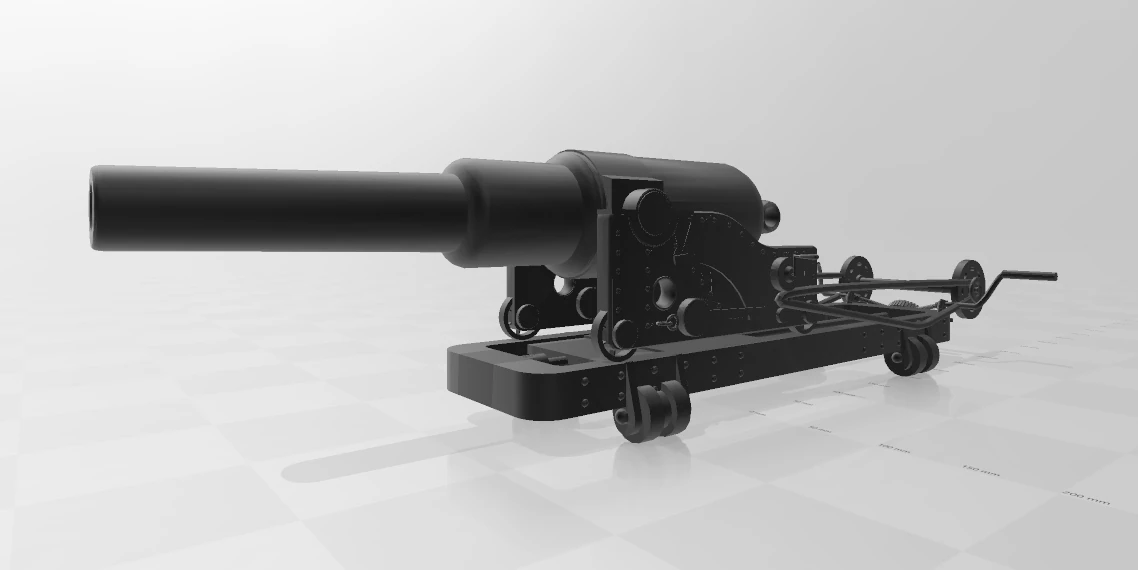 armstrong cannon 117 pdr from chilean magallanes 3D Print Model .c4d .max .obj .3ds .fbx .stl .blend