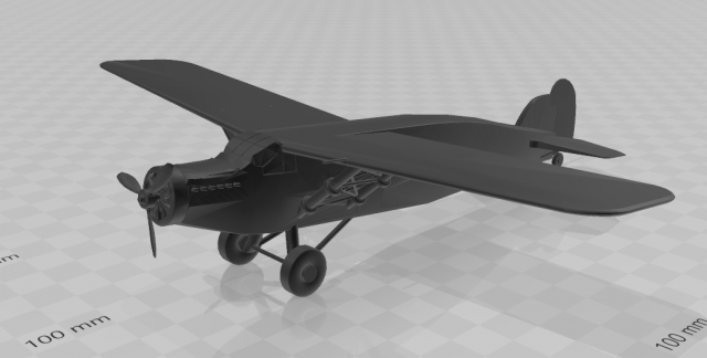 caproni 111 airplane Model do druku 3D .c4d .max .obj .3ds .fbx .stl .blend 