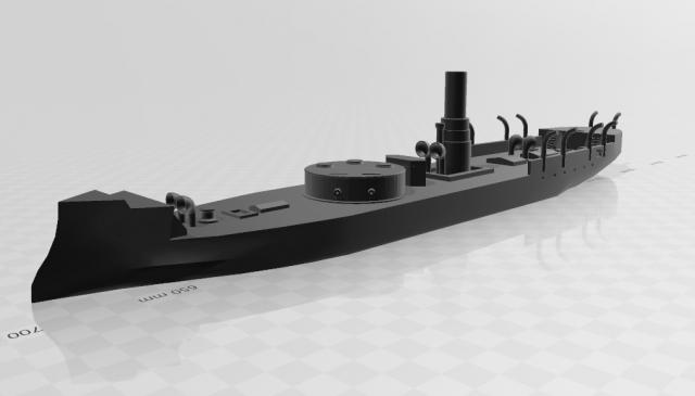 ironclad huascar 3d stl 3Dプリントモデル .c4d .max .obj .3ds .fbx .stl .blend 