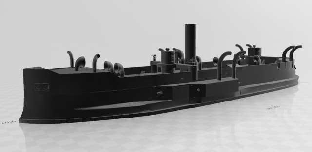 ironclad frigate cochrane 3d stl war of the pacific 3Dプリントモデル .c4d .max .obj .3ds .fbx .stl .blend 