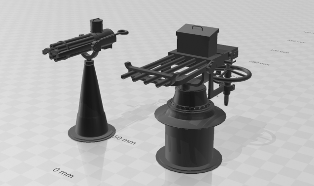 gatling nordenfelt machine 3D Print Model .c4d .max .obj .3ds .fbx .stl .blend 
