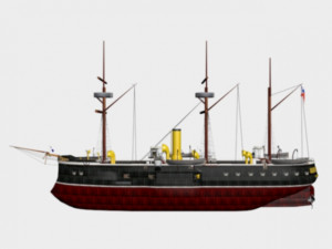 ironclad frigate cochrane 3d 3D Model