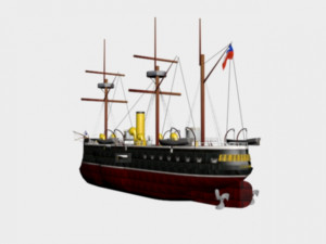 ironclad frigate cochrane 3d 3D Model