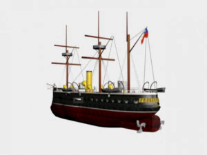 ironclad frigate cochrane 3d 3D Model
