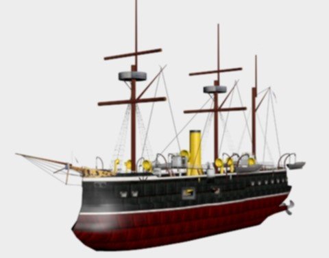 ironclad frigate cochrane 3d 3D Model .c4d .max .obj .3ds .fbx .stl .blend 
